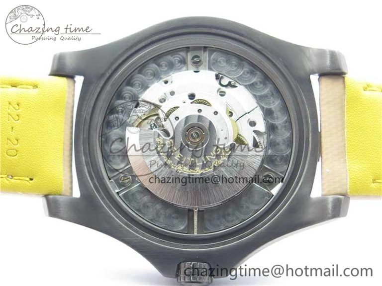 AVENGER V32395 Ti DLC 1:1 Best Edition Black Dial on Leather Strap A2824