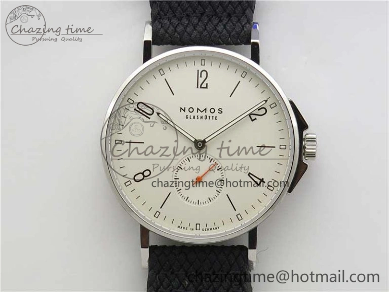 Ahoi Atlantik 555 SS MKS 1:1 Best Edition Black Dial On Nylon Strap Seagull movement
