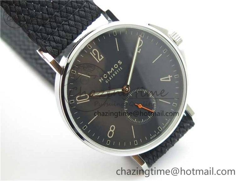 Ahoi Atlantik 555 SS MKS 1:1 Best Edition Black Dial On Nylon Strap Seagull movement