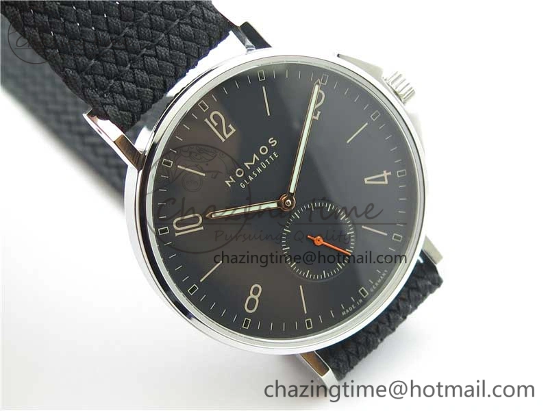 Ahoi Atlantik 555 SS MKS 1:1 Best Edition Black Dial On Nylon Strap Seagull movement