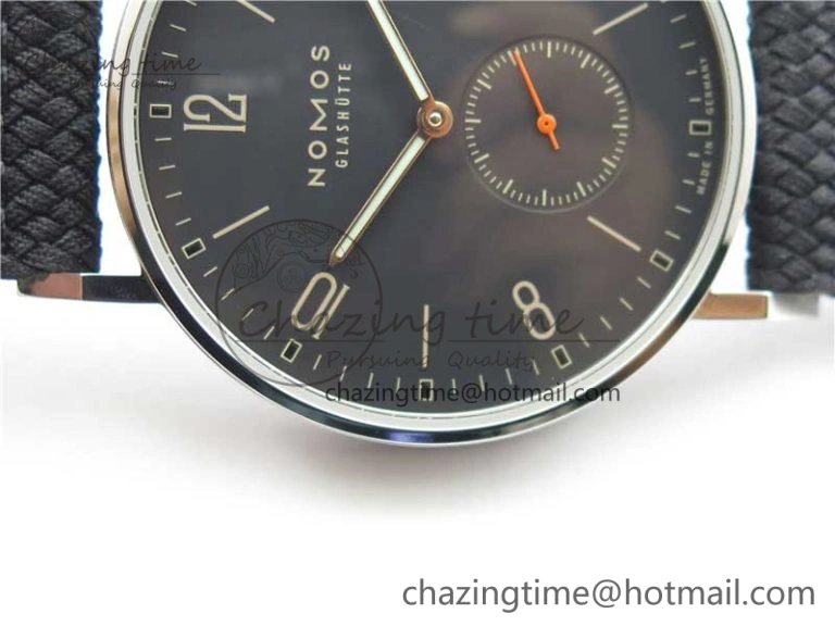 Ahoi Atlantik 555 SS MKS 1:1 Best Edition Black Dial On Nylon Strap Seagull movement