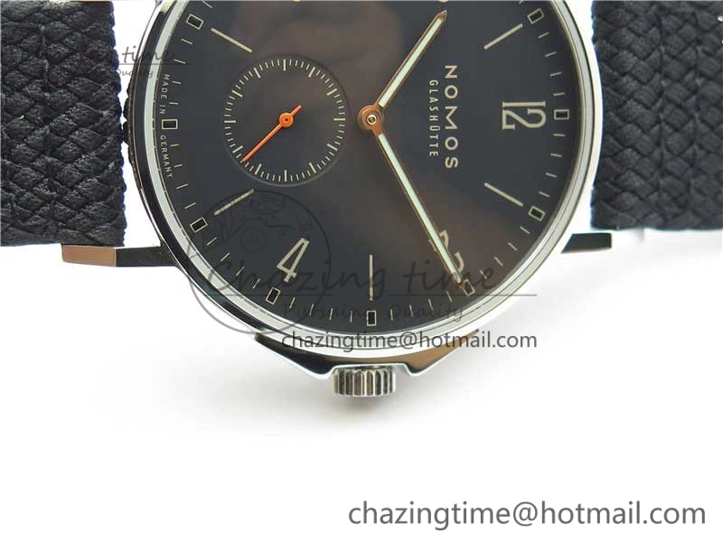 Ahoi Atlantik 555 SS MKS 1:1 Best Edition Black Dial On Nylon Strap Seagull movement