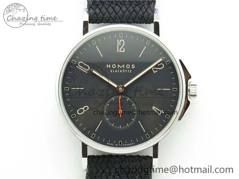 Ahoi Atlantik 555 SS MKS 1:1 Best Edition Black Dial On Nylon Strap Seagull movement