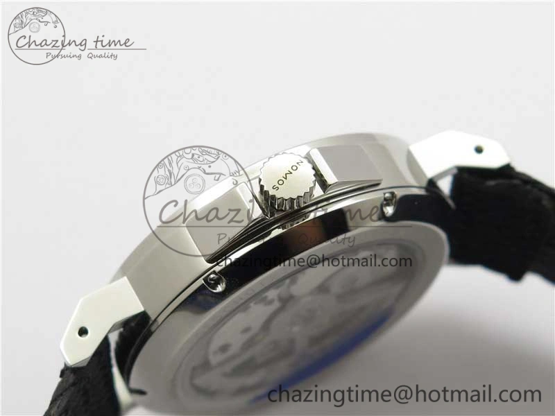 Ahoi Atlantik 555 SS MKS 1:1 Best Edition White Dial On Nylon Strap Seagull movement