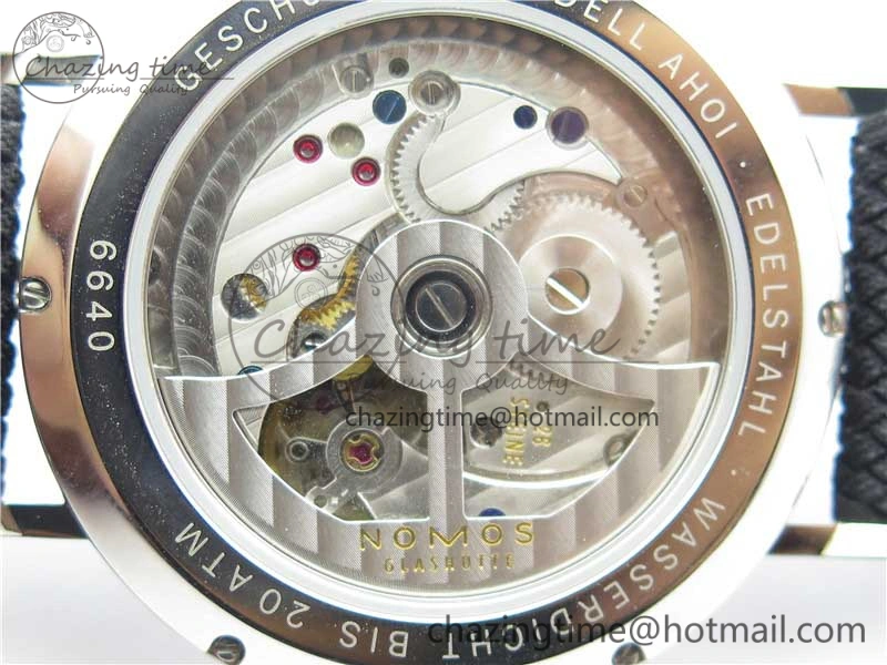 Ahoi Atlantik 555 SS MKS 1:1 Best Edition White Dial On Nylon Strap Seagull movement