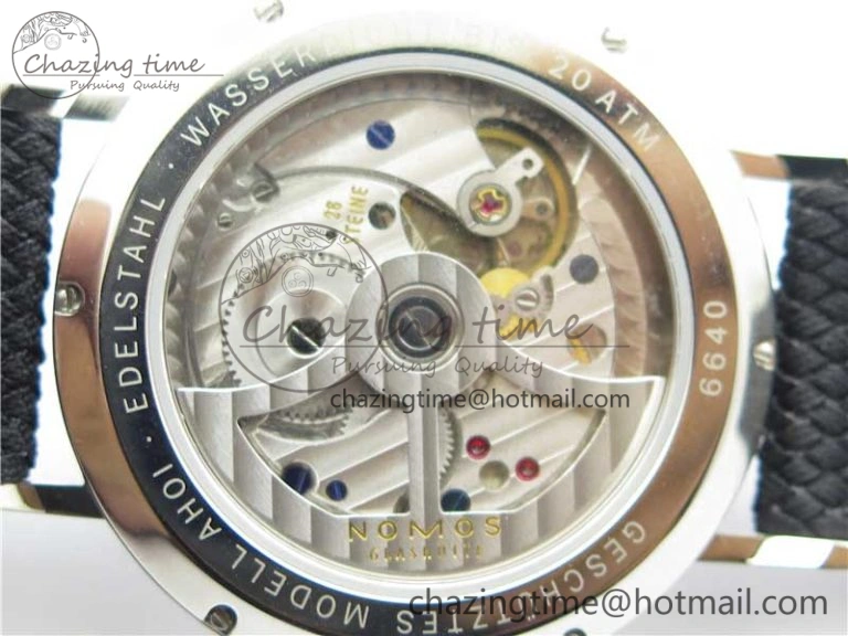 Ahoi Atlantik 555 SS MKS 1:1 Best Edition White Dial On Nylon Strap Seagull movement