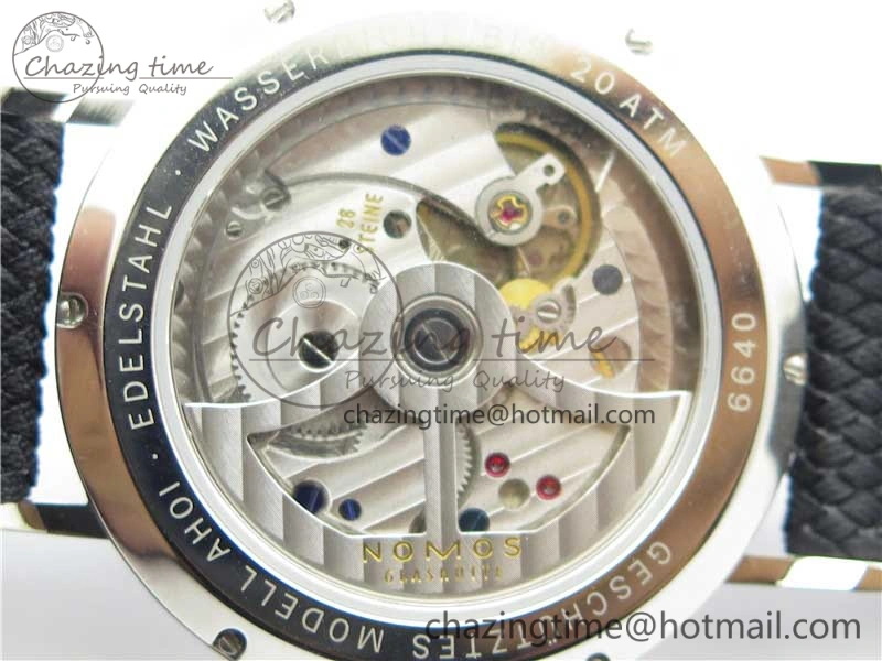 Ahoi Atlantik 555 SS MKS 1:1 Best Edition White Dial On Nylon Strap Seagull movement