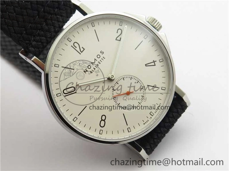 Ahoi Atlantik 555 SS MKS 1:1 Best Edition White Dial On Nylon Strap Seagull movement