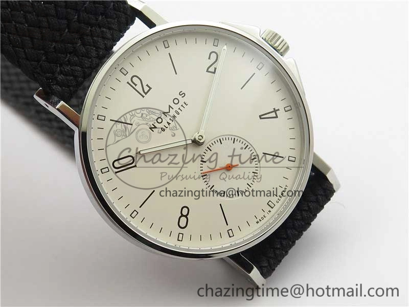 Ahoi Atlantik 555 SS MKS 1:1 Best Edition White Dial On Nylon Strap Seagull movement