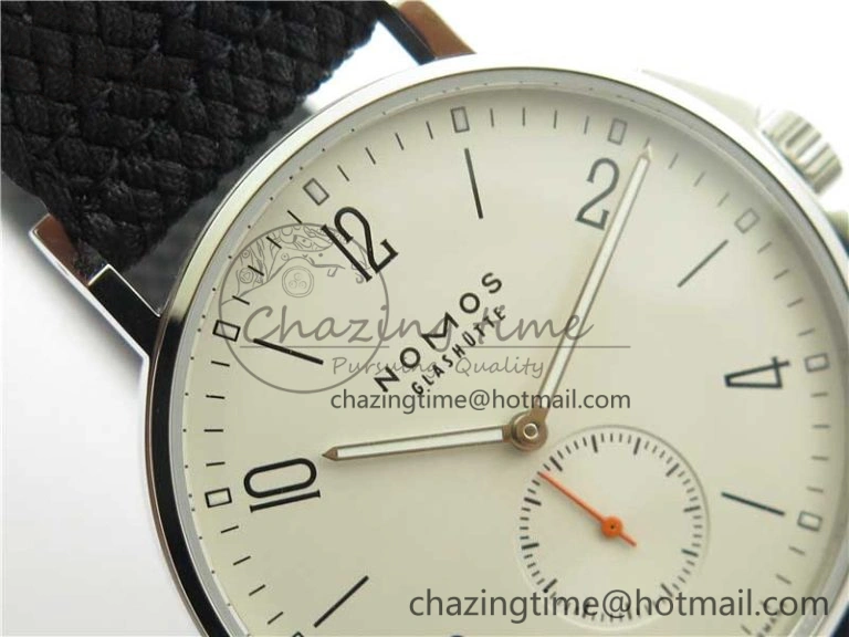 Ahoi Atlantik 555 SS MKS 1:1 Best Edition White Dial On Nylon Strap Seagull movement