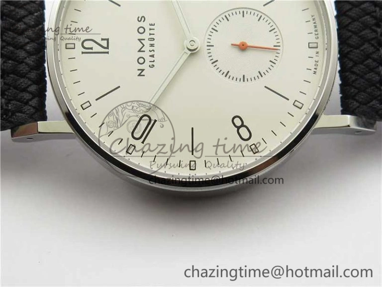 Ahoi Atlantik 555 SS MKS 1:1 Best Edition White Dial On Nylon Strap Seagull movement