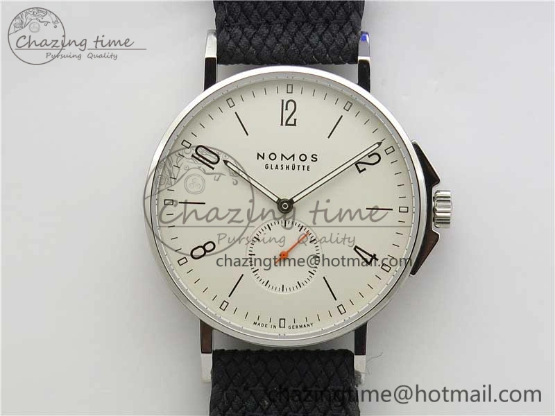 Ahoi Atlantik 555 SS MKS 1:1 Best Edition White Dial On Nylon Strap Seagull movement