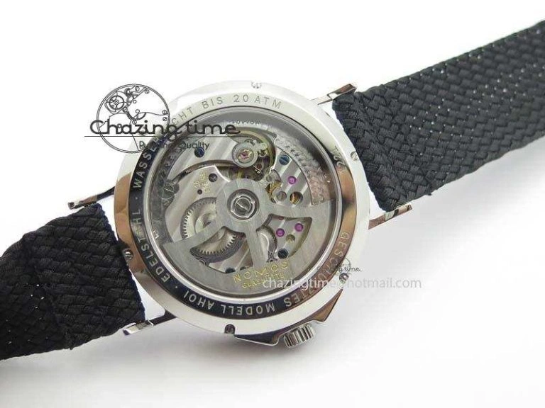 Ahoi Atlantik SS Blue Dial On Black Textile Strap A2813