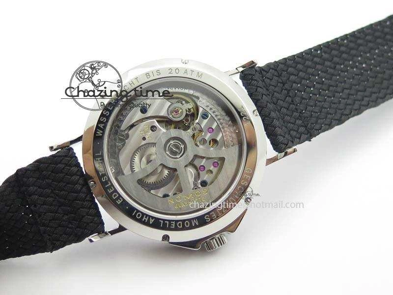 Ahoi Atlantik SS Blue Dial On Black Textile Strap A2813
