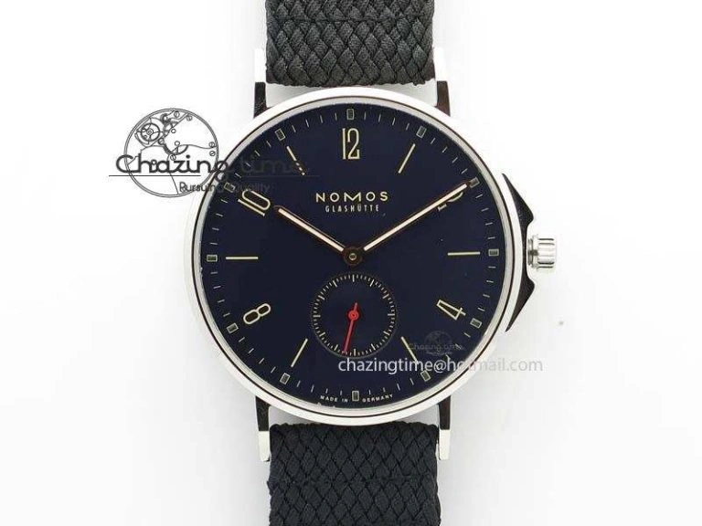 Ahoi Atlantik SS Blue Dial On Black Textile Strap A2813