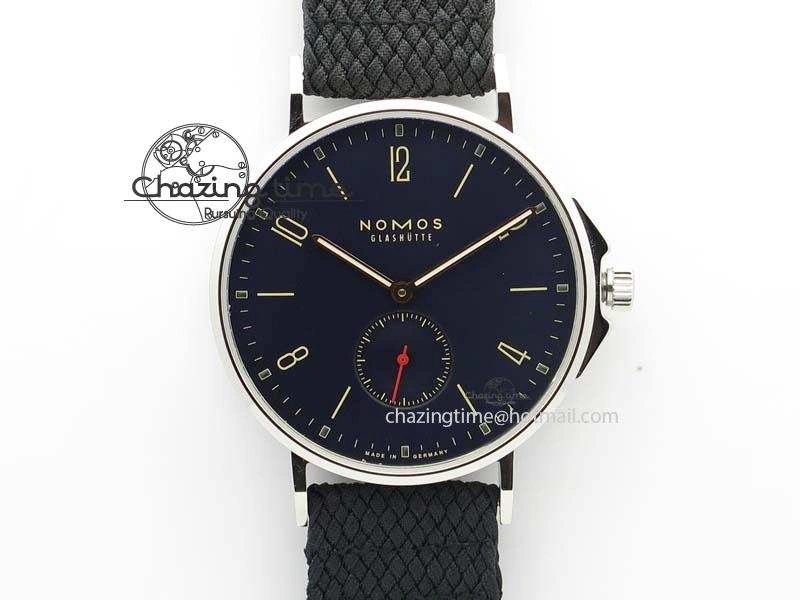 Ahoi Atlantik SS Blue Dial On Black Textile Strap A2813
