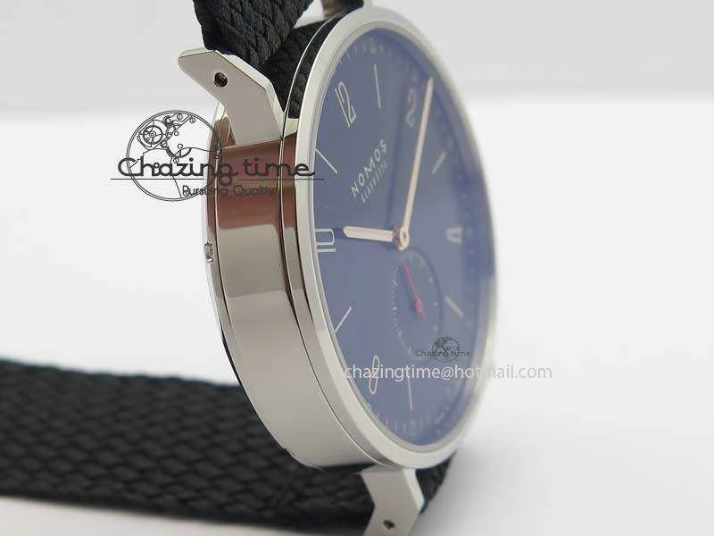 Ahoi Atlantik SS Blue Dial On Black Textile Strap A2813