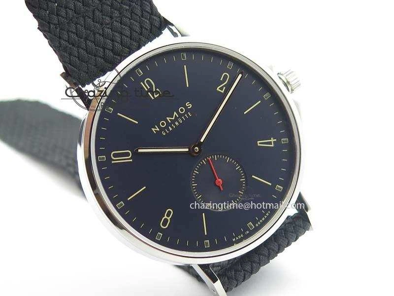 Ahoi Atlantik SS Blue Dial On Black Textile Strap A2813