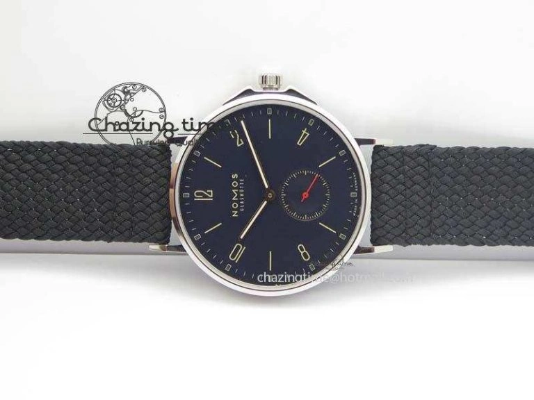 Ahoi Atlantik SS Blue Dial On Black Textile Strap A2813
