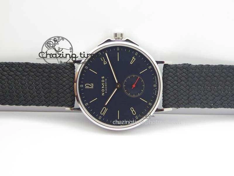 Ahoi Atlantik SS Blue Dial On Black Textile Strap A2813