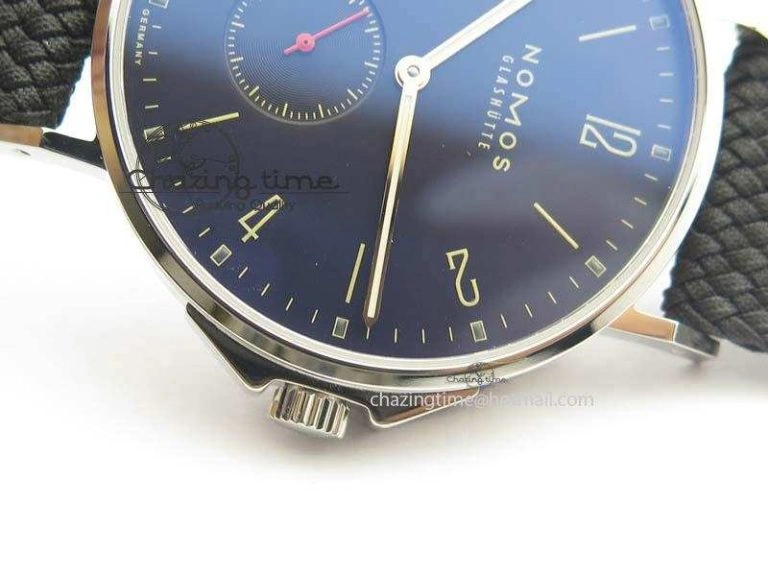 Ahoi Atlantik SS Blue Dial On Black Textile Strap A2813
