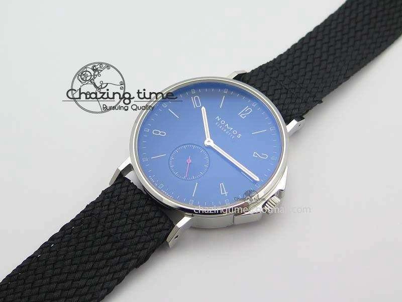 Ahoi Atlantik SS Blue Dial On Black Textile Strap A2813