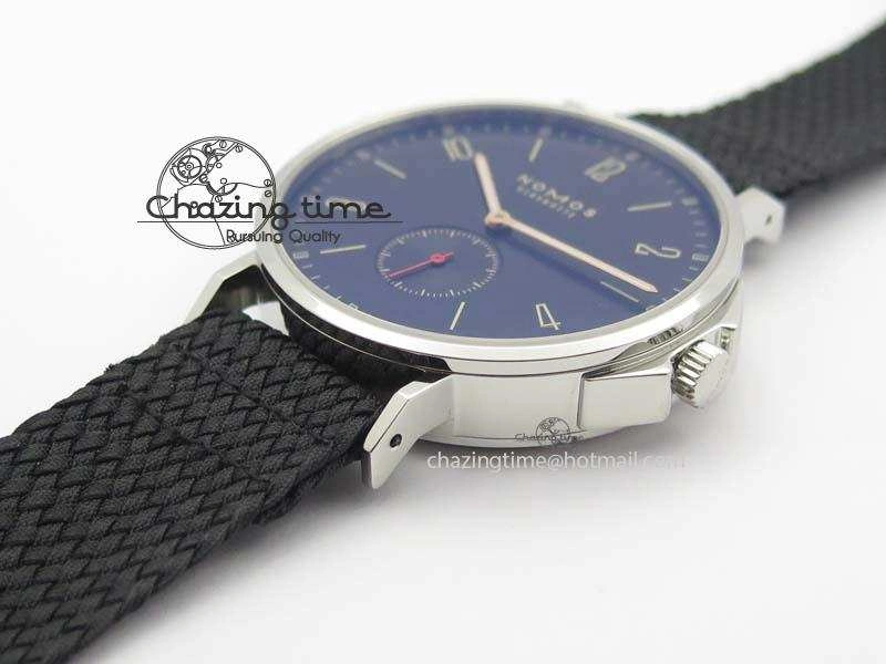 Ahoi Atlantik SS Blue Dial On Black Textile Strap A2813