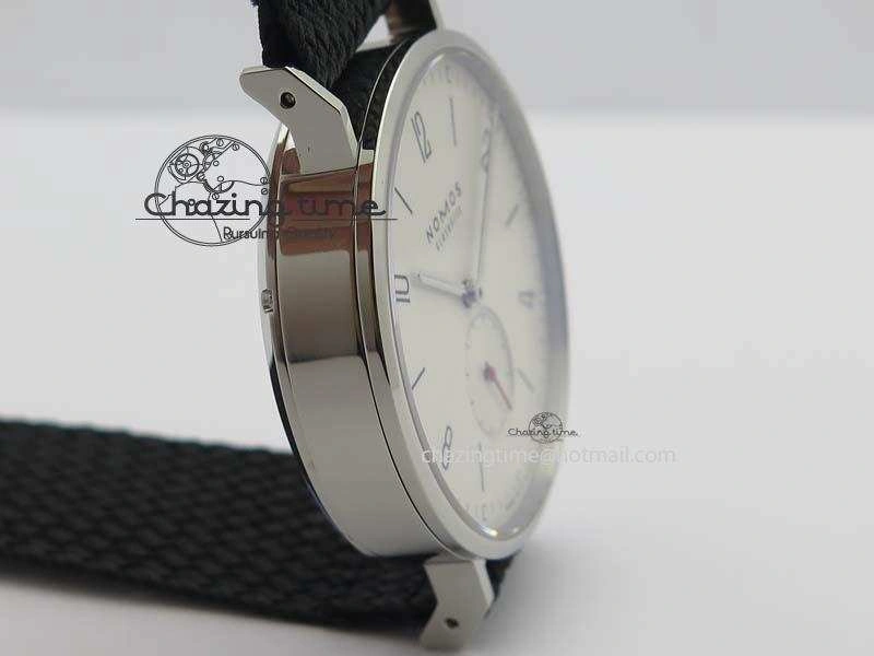 Ahoi Atlantik SS White Dial On Black Textile Strap A2813