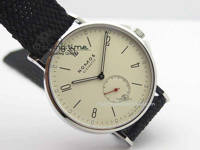 Ahoi Atlantik SS White Dial On Black Textile Strap A2813