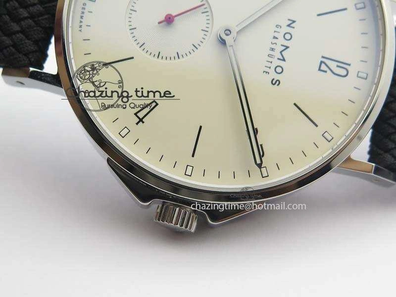 Ahoi Atlantik SS White Dial On Black Textile Strap A2813
