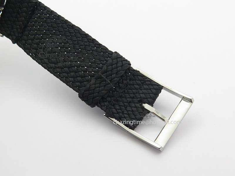 Ahoy Atlantik Date SS Blue Dial On Black Textile Strap A2813