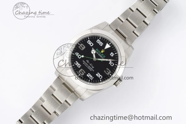 Air-King 116900 JDF 1:1 Best Edition 904L Steel Black Dial on SS Bracelet SA3131