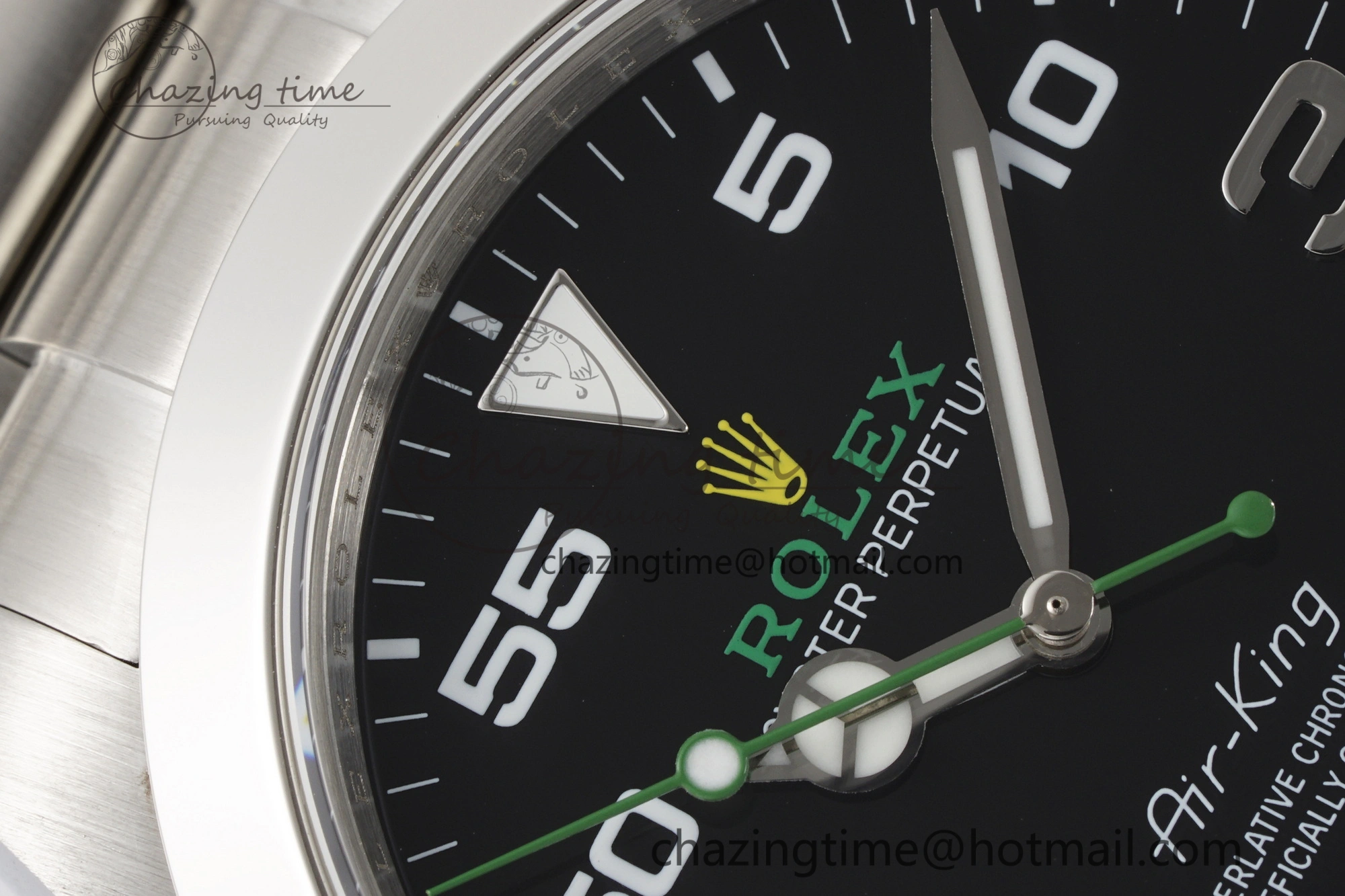 Air-King 116900 JDF 1:1 Best Edition 904L Steel Black Dial on SS Bracelet SA3131