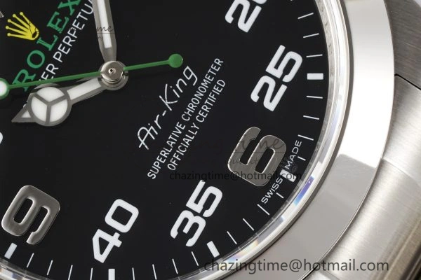 Air-King 116900 JDF 1:1 Best Edition 904L Steel Black Dial on SS Bracelet SA3131