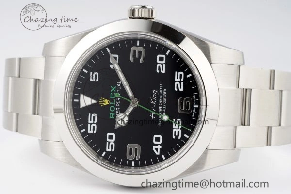 Air-King 116900 JDF 1:1 Best Edition 904L Steel Black Dial on SS Bracelet SA3131