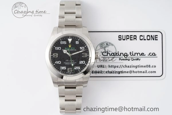 Air-King 116900 JDF 1:1 Best Edition 904L Steel Black Dial on SS Bracelet SA3131