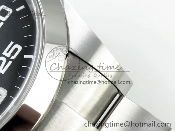 Air-King 126900 Clean 1:1 Best Edition 904L Steel Black Dial on SS Bracelet VR3230
