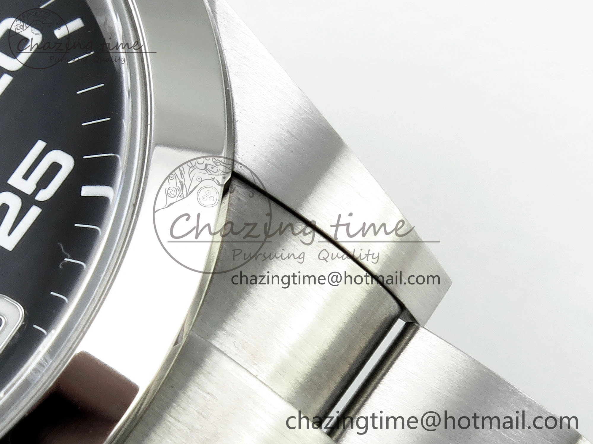 Air-King 126900 Clean 1:1 Best Edition 904L Steel Black Dial on SS Bracelet VR3230