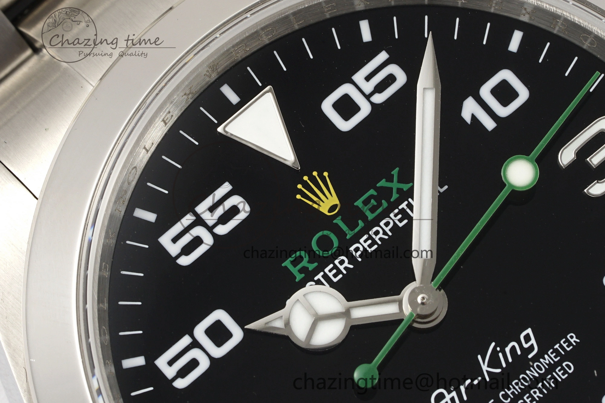 Air-King 126900 JDF 1:1 Best Edition 904L Steel Black Dial on SS Bracelet VR3230