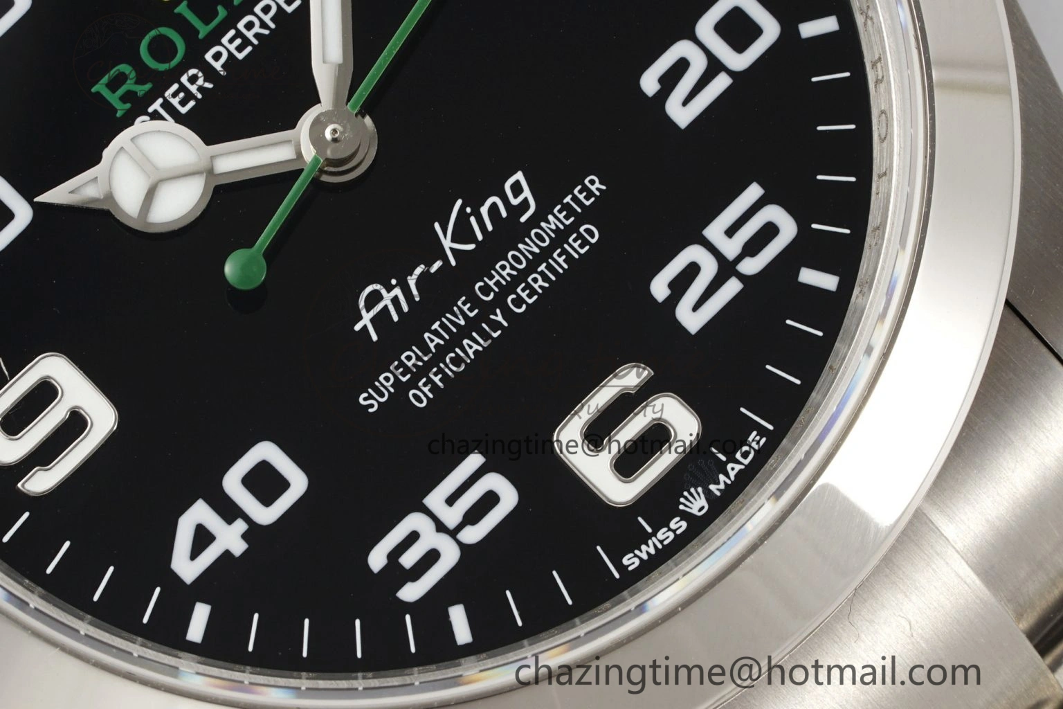 Air-King 126900 JDF 1:1 Best Edition 904L Steel Black Dial on SS Bracelet VR3230