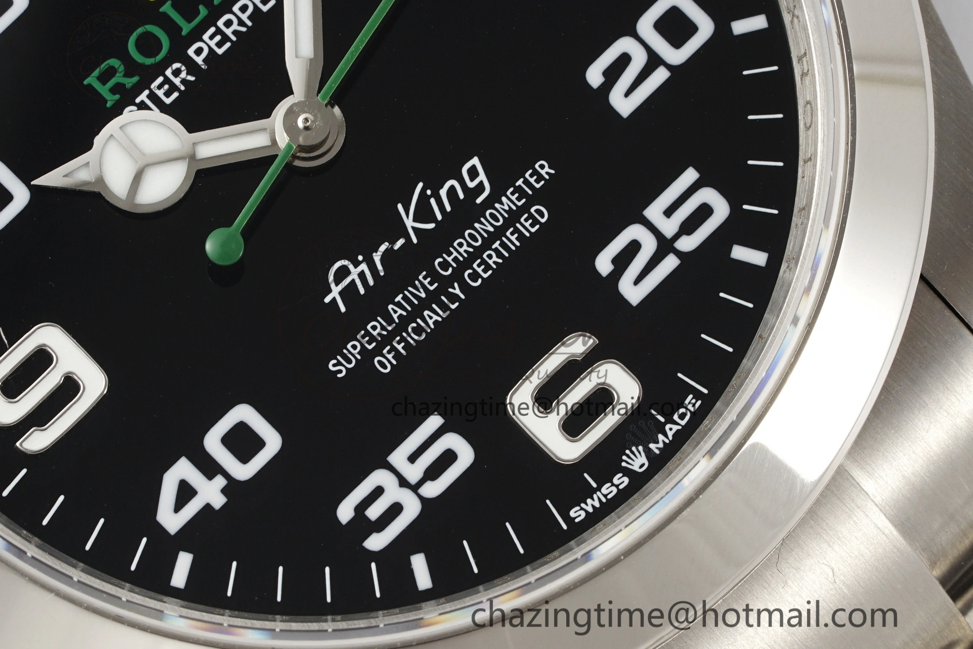 Air-King 126900 JDF 1:1 Best Edition 904L Steel Black Dial on SS Bracelet VR3230