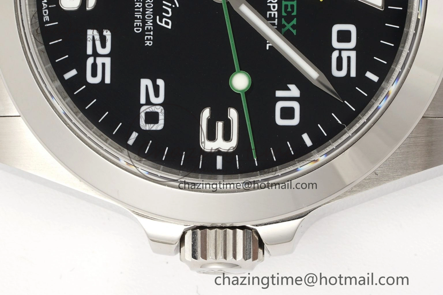 Air-King 126900 JDF 1:1 Best Edition 904L Steel Black Dial on SS Bracelet VR3230