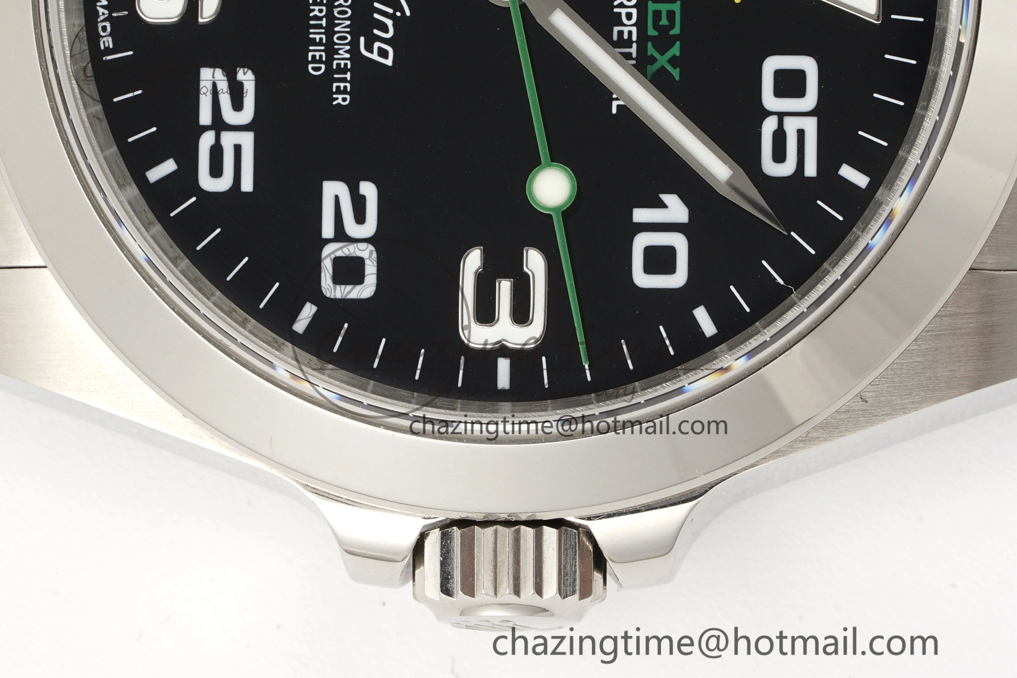 Air-King 126900 JDF 1:1 Best Edition 904L Steel Black Dial on SS Bracelet VR3230