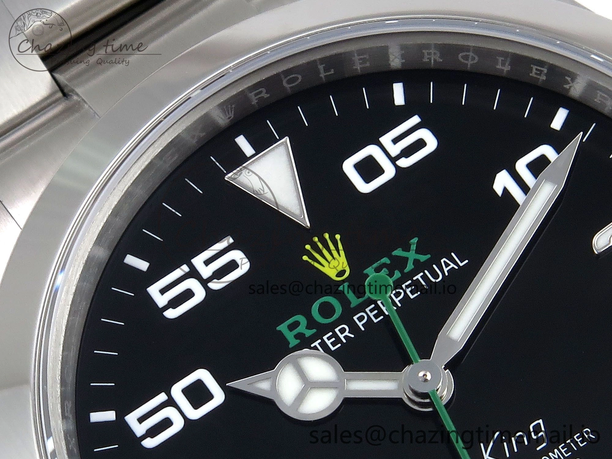 Air-King 126900 VSF 1:1 Best Edition 904L Steel Black Dial on SS Bracelet VS3230