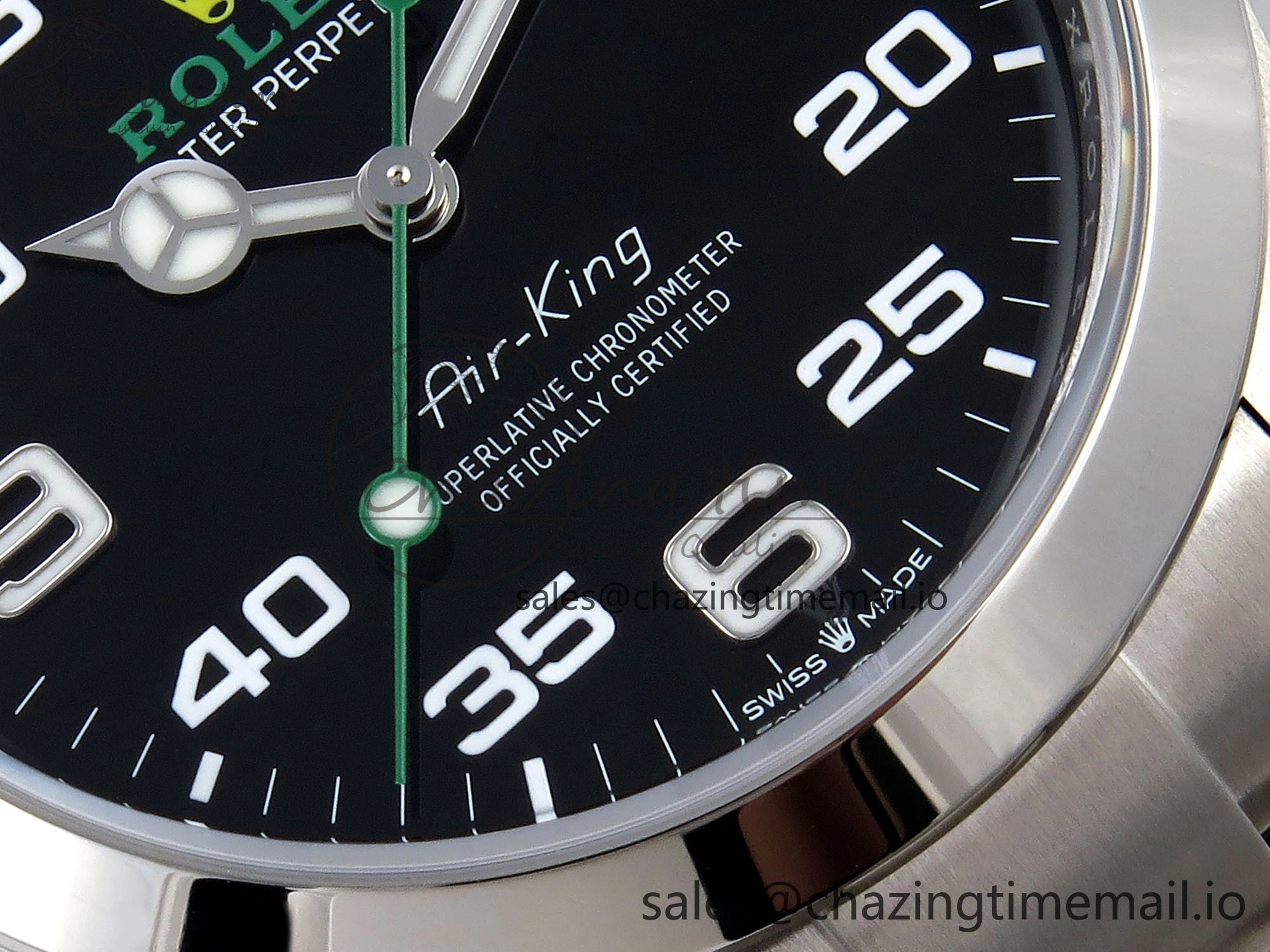 Air-King 126900 VSF 1:1 Best Edition 904L Steel Black Dial on SS Bracelet VS3230