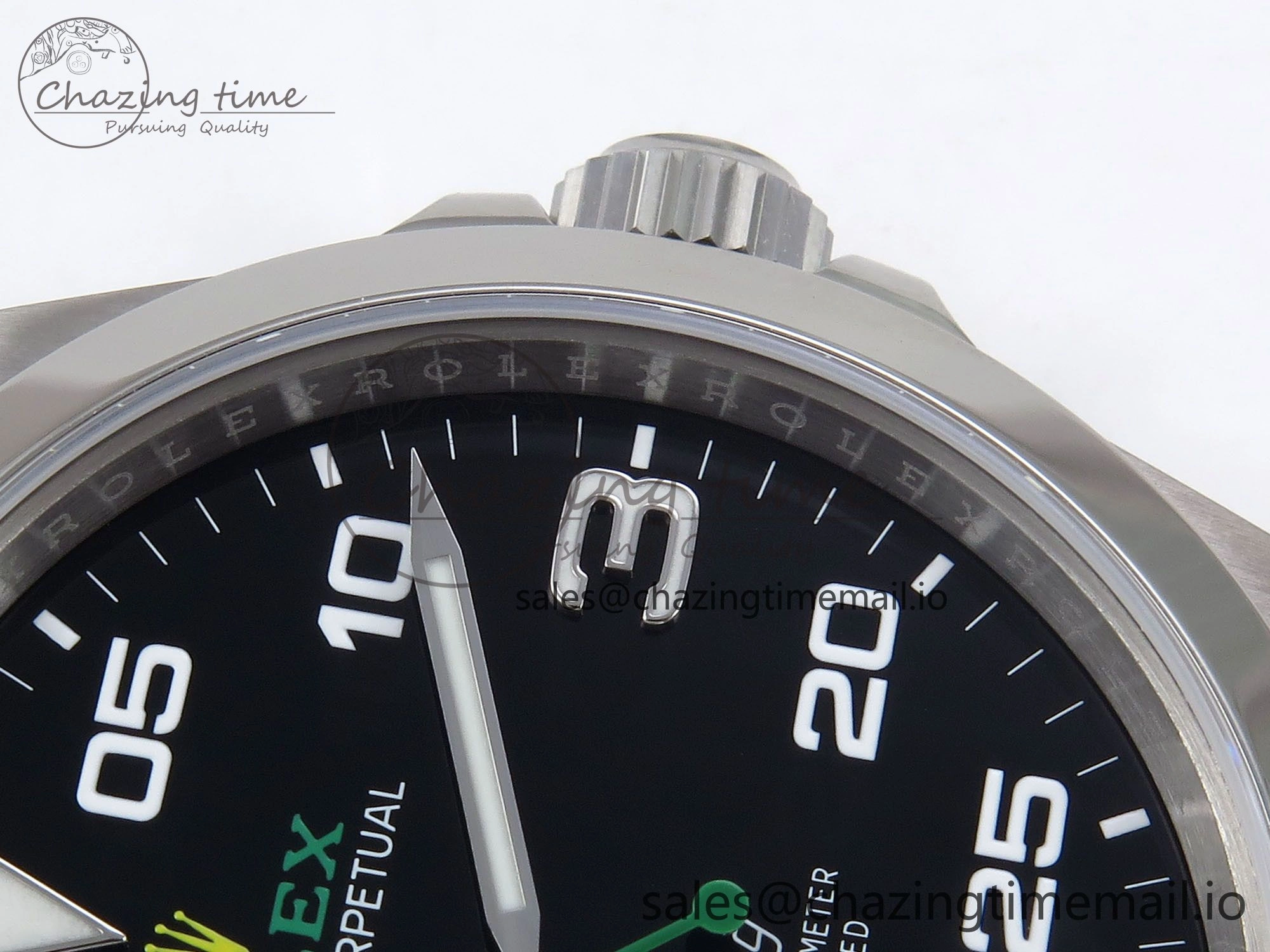 Air-King 126900 VSF 1:1 Best Edition 904L Steel Black Dial on SS Bracelet VS3230