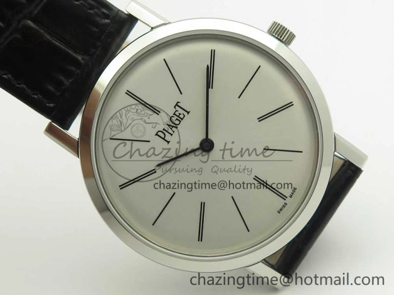 Altiplano SS BBR Best Edition White Dial on Black Leather Strap A430P