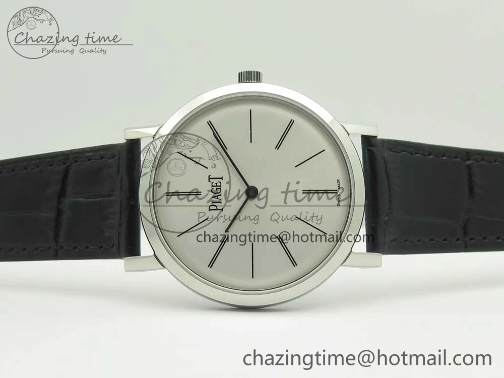 Altiplano SS BBR Best Edition White Dial on Black Leather Strap A430P
