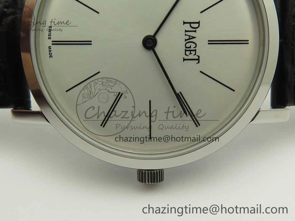 Altiplano SS BBR Best Edition White Dial on Black Leather Strap A430P