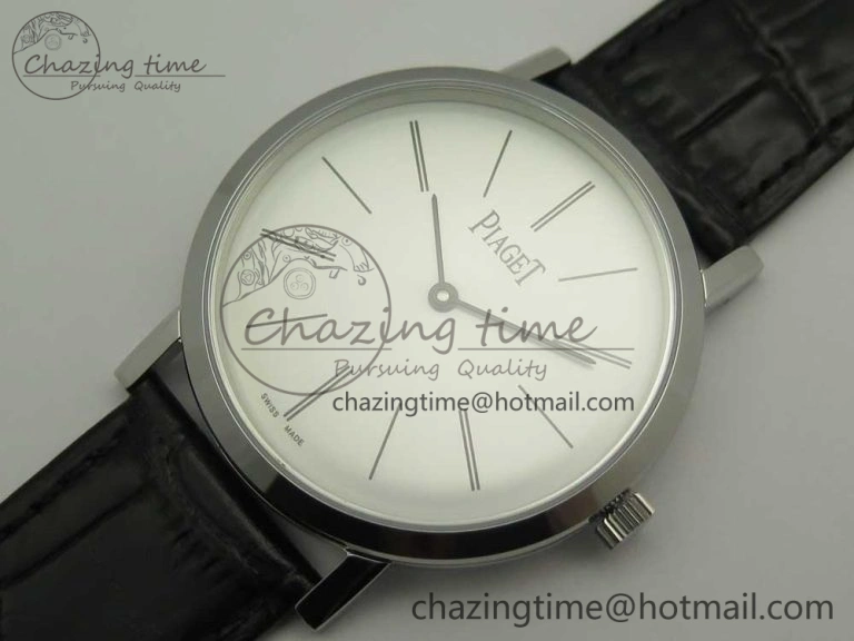 Altiplano SS BBR Best Edition White Dial on Black Leather Strap A430P